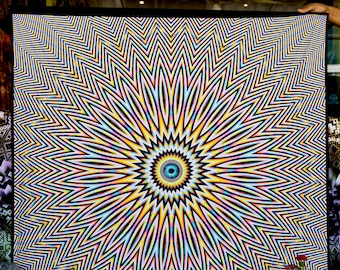 Flicker Mandala UV Psychedelic Fractal Tapestry