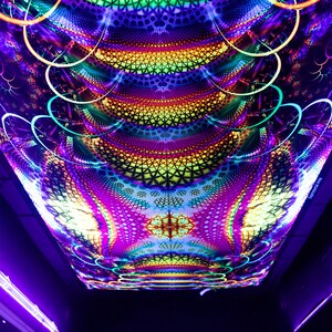 実験エリアUVサイケデリックフラクタルタペストリー