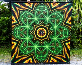 Arazzo mandala psichedelico UV Zicvibes