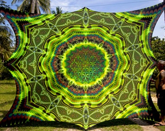 Sawadee Life UV Psychedelic Fractal Tapestry