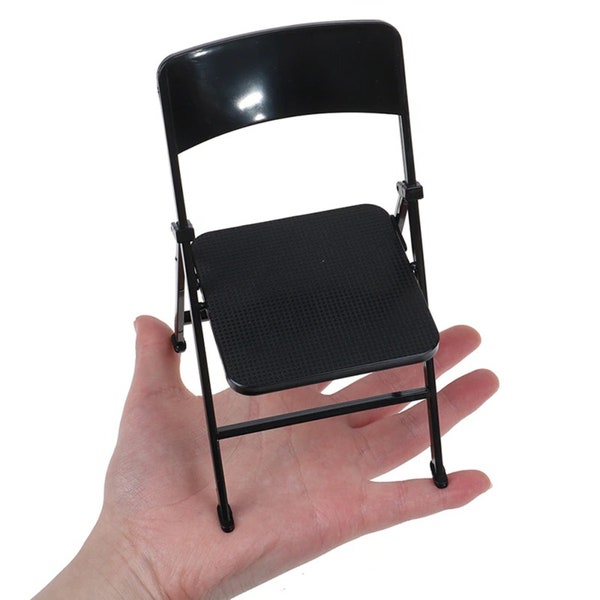 1/6 Scale Dollhouse Miniature Furniture Folding Chair for Solider Action Figure Ornaments Kids Toys Mini Home Decoration Accessories