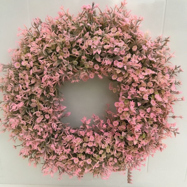 45cm Artificial Baby Breath Wreath Artificial Quality Flowers Background Wall/Front Door/Window/Wedding/Party/New Year Home Decoration 2024