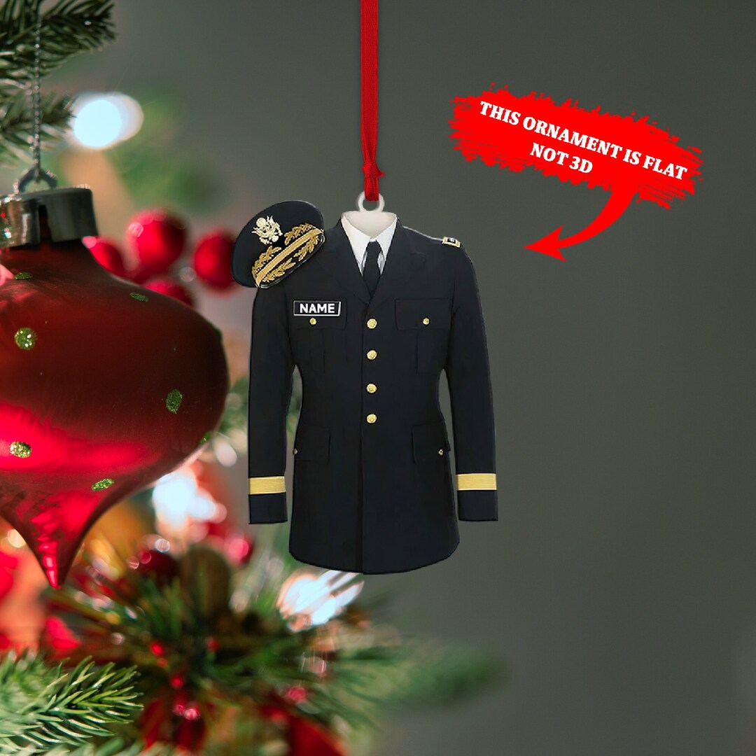 Army Military Uniform Personalized Christmas Ornament Army Etsy