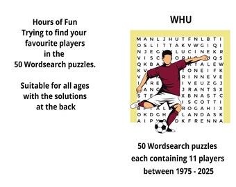 West Ham Wordsearch Book – 50 Player Puzzles (Digital Download)