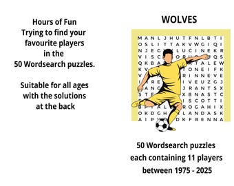 Wolverhampton Word Search Book -  50 puzzles, 11 players per page spanning 50 years
