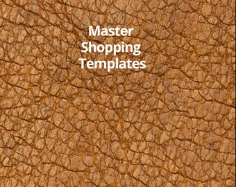 Master Shopping Planner Templates: Printable Fillable Charts (Digital Download)