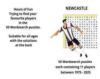 Newcastle Player Word Search Book – 50 Puzzles (Digital Download)