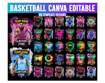 Basketball Bootleg T-shirt, Personalized High School Sport Sublimation, Basketball T-shirt Designs, Basketball Editable Canva Template