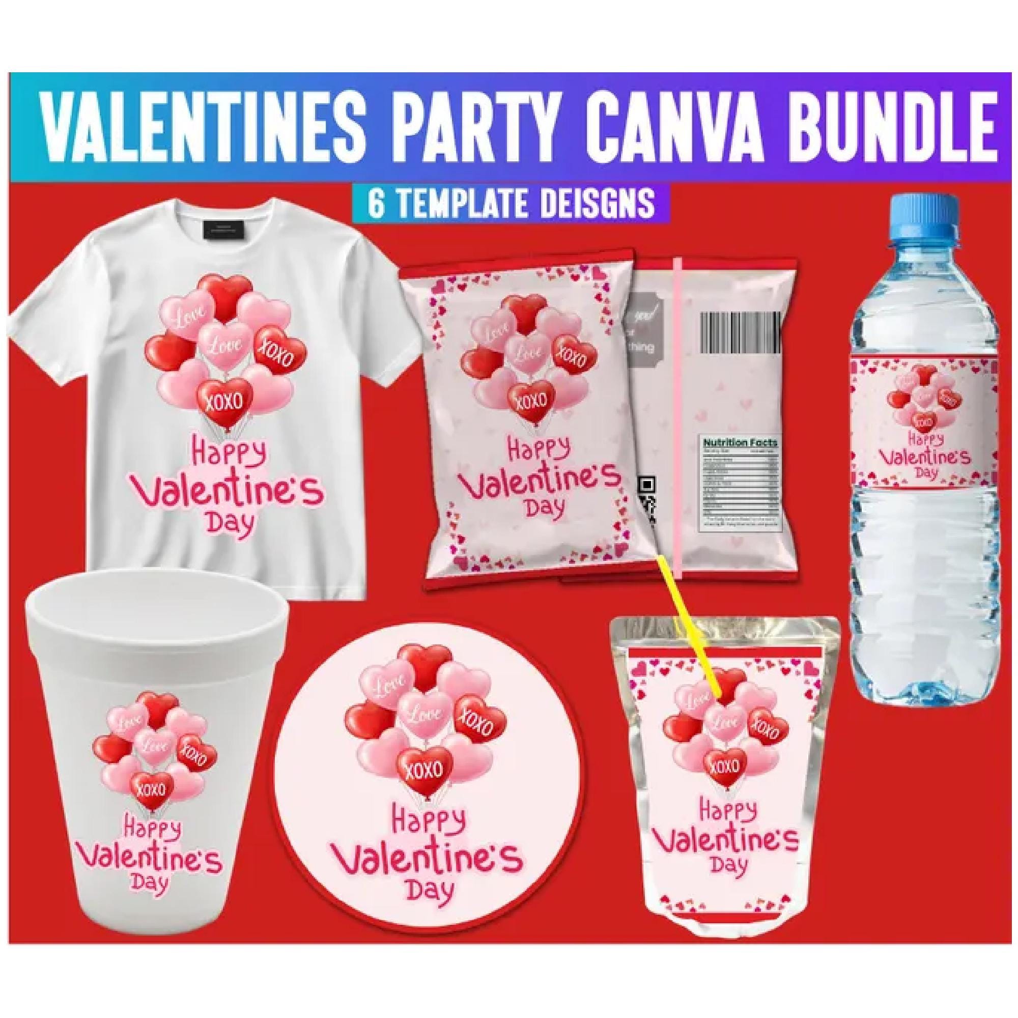 1200 Valentine Mega Bundle Canva Editable Template, Printable Valentine ...