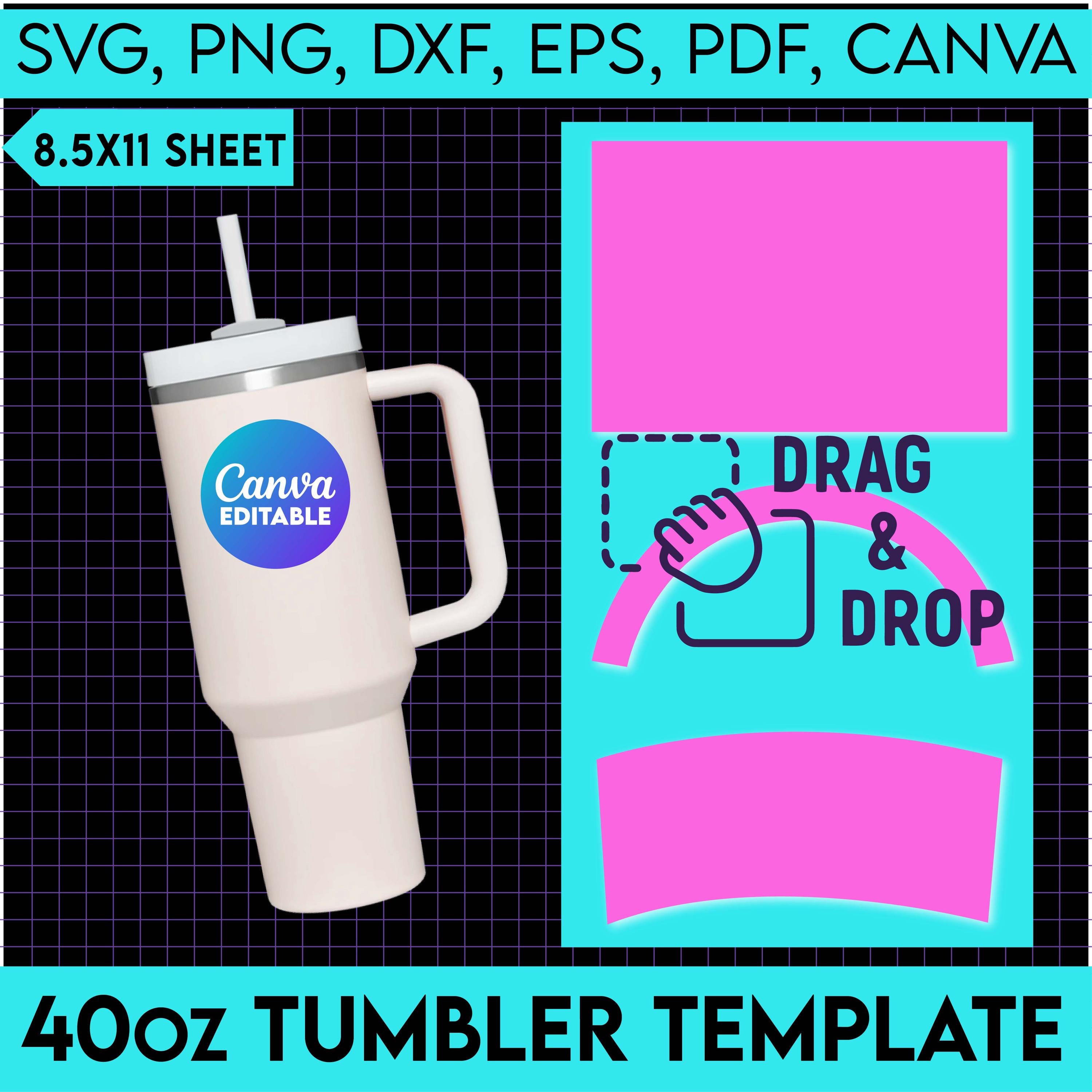 40 Oz Tumbler Template, 40 Oz Tumbler Sublimation Template, 40 Oz