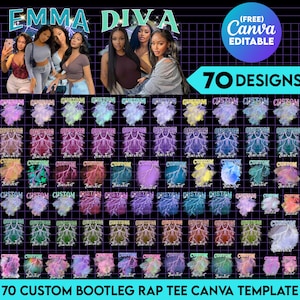 Paquete de plantillas de Canva para camisetas de rap pirata personalizadas, camisetas de concierto, plantillas de piratas, camisetas de los 90, camisetas de cumpleaños con foto de rostro, paquete editable en Canva