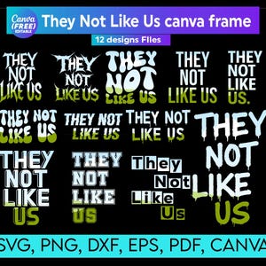 They not Like Us Canva Editable, They Not Like Us Canva Frame Template, Trending Canva Frame, The Not Like Us Frame,  drag and drop