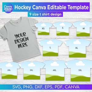 All Over T-Shirt Canva Template, Drag Drop T-Shirt Template, Custom DIY, T-Shirt Sublimation Blank Template, Canva Shirt Outline Template