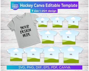 All Over T-Shirt Canva Template, Drag Drop T-Shirt Template, Custom DIY, T-Shirt Sublimation Blank Template, Canva Shirt Outline Template