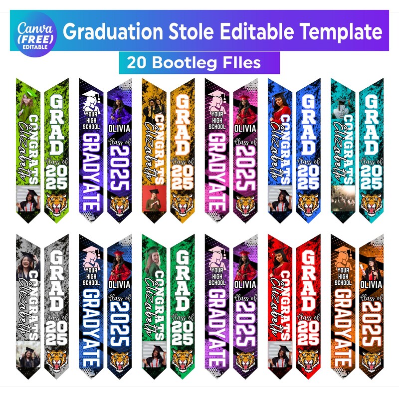 Graduation Sash Template.pdf Graduation Sash - Etsy