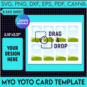 Myo Yoto Kartenvorlage, Weihnachten MYO Kartendesigns, Yoto Kartenvorlage, Benutzerdefinierte Yoto Karte, Basteln Sie Ihre eigene Zeichenkarte