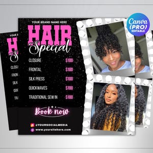 Folleto especial de cabello, folleto especial de cabello de agosto, lista de precios de venta de pelucas de peluquería, folleto de lista de precios de cabello, lista de precios de venta de pelucas de peluquería