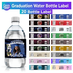 2025 Graduation Water Bottle Labels bundle, Graduation Party 2025, Graduates 2025, Water Bottle Label, Graduation party favor