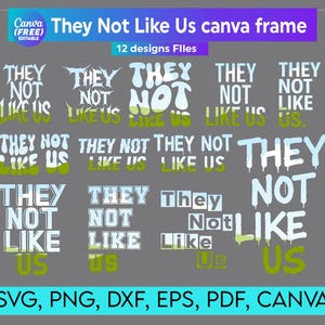 They not Like Us Canva Editable, They Not Like Us Canva Frame Template, Trending Canva Frame, The Not Like Us Frame,  drag and drop