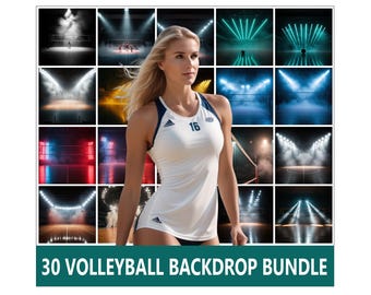 Volleyball Digital Backdrops, Perfect As Sports Background For Volleyball Poster & Volleyball Banner, Volleyball Team Photos