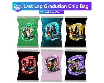 Graduation Chip Bag Canva Template, Graduation party favor, class of 2026, Last Lap Graduation Bundle, Graduation Bundle