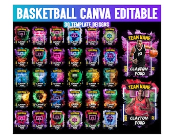 30 Basketball Bootleg T-shirt, Personalized High School Sport Sublimation, Basketball T-shirt Designs, Basketball Editable Canva Template