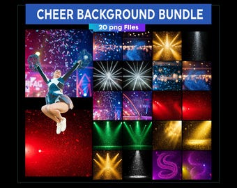 Cheerleader Backdrops Bundle, Cheer Texture Banner, School Digital Portrait Sports Photo Gift, Sport Photography Cheer Backgrounds