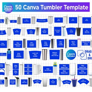 Tumbler Template Bundle, 30oz Tumbler Template, Canva Tumbler template, Libbey Glass, Tumbler Canva Editable Template, 40oz Tumbler Template