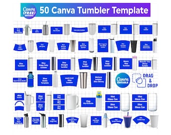 Tumbler Template Bundle, 30oz Tumbler Template, Canva Tumbler template, Libbey Glass, Tumbler Canva Editable Template, 40oz Tumbler Template