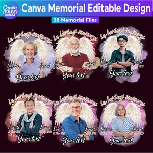 Memorial Editable Design Template, In Loving Memory Design Canva Editable Bundle, In Loving Memory T shirt Designs, Family Funeral Shirt
