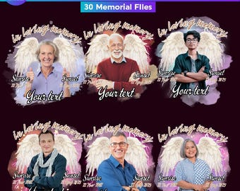 Memorial Editable Design Template, In Loving Memory Design Canva Editable Bundle, In Loving Memory T shirt Designs, Family Funeral Shirt