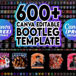 600+ Editable Canva Bootleg Rap Tee Bundle, Custom Bootleg Template, Concert Shirt, Bootleg Graduation Templates, 90s Shirt, Bootleg Tshirt