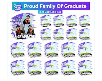 Proud Family Graduation TShirt Proud Mom Shirt Template, Proud Family Shirt Templates, Class of 2025 Grad Shirt, Canva Grad Shirt Template