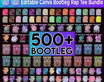 Editable Canva Bootleg Rap Tee Bundle, Concert Shirt, Bootleg Templates, 90s Shirt, Bootleg Shirt Mega Bundle, Custom Birthday template