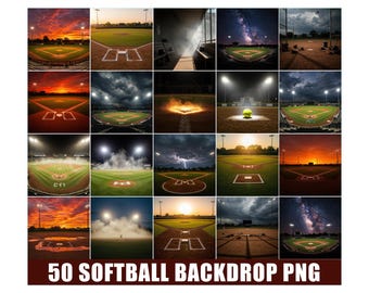 Fondo de sóftbol, luces del estadio de sóftbol, fondos del campo de sóftbol, fondo de sóftbol, paquete de imágenes PNG de fondo de béisbol