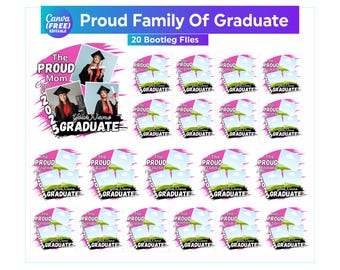 Proud Family Graduation Insert Photos Canva Editable Template, Proud Of Family Graduation 2026 Graduation Template, Mom Congrat 2026 Canva