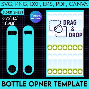 Bottle Opener Template Svg, Canva Bottle Opener Template, Sublimation Template, Beer bottle Opener Template, Bottle Opener Svg, Cricut file