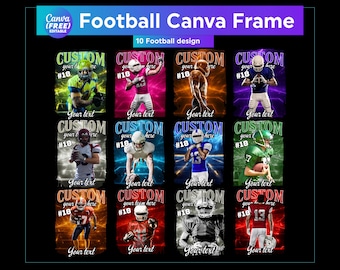 12 modelli modificabili di mascotte di calcio Canva, maglietta di mascotte di calcio Canva, design di calcio, collage di foto trascinabili di sport di gioco Canva