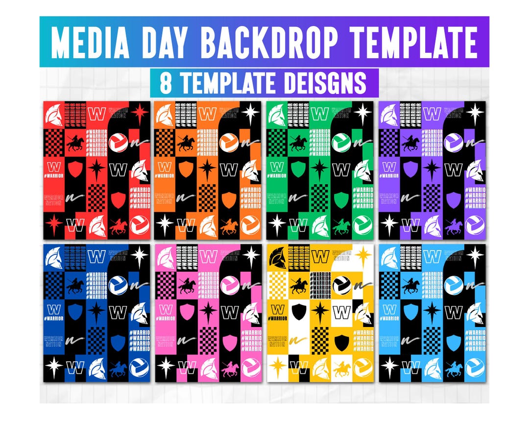 8 Media Day Backdrop Template, Editable Media Day Backdrop Template ...