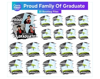 Modelo de formatura de família orgulhosa 2025, modelo de inserção de fotos de formatura de família orgulhosa Canva, mãe orgulhosa de uma turma de formandos de 2025
