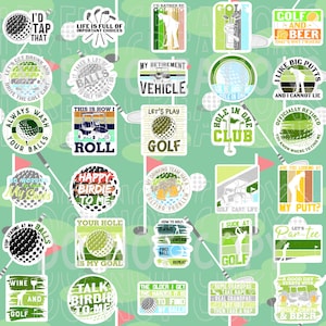 30 / Golf / Golfeur / Hobby / Stickers / Stickers / Stickers pour casques / Stickers boîte à outils / Cadeaux homme femme étudiant / Stickers personnalisés