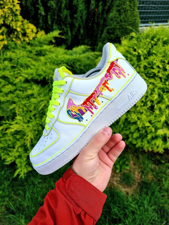 Custom Nike Air Force 1 Drip Any Color Drip Nike Drip Air 