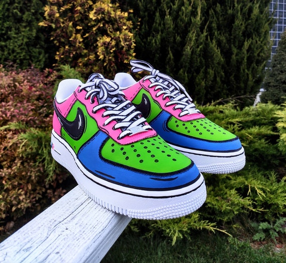 Nike Air Force 1 Cartoon Custom -  Hong Kong