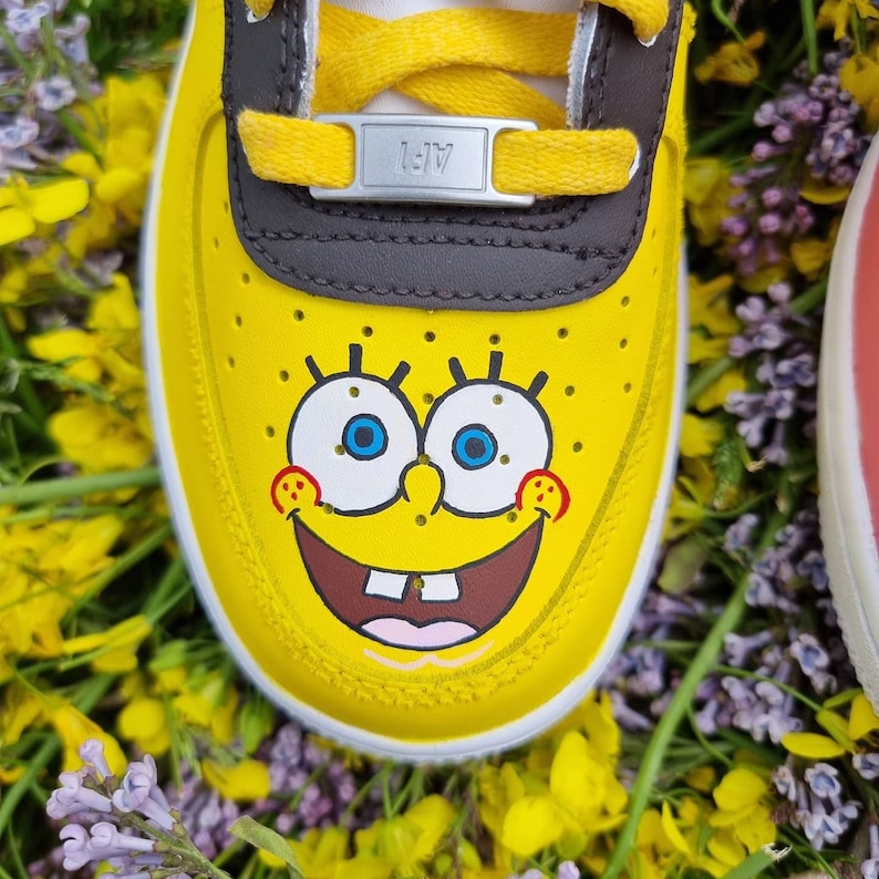 Spongebob Squarepants Custom Nike Air Force 1 Pick Your Size - Etsy