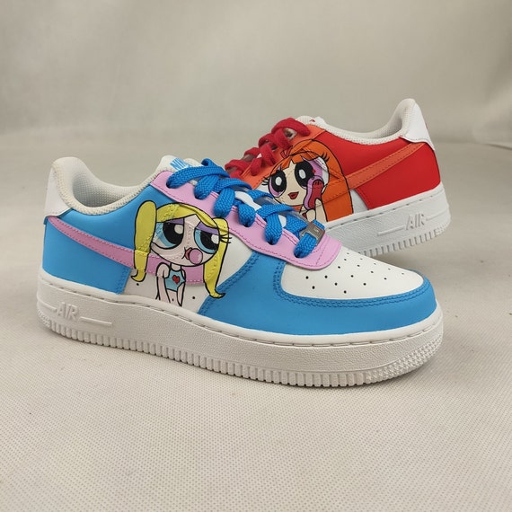 Achternaam Plotselinge afdaling steeg Aangepaste Nike Air Force 1 The Powerpuff Girls schattige - Etsy Nederland