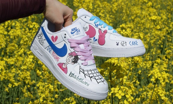 Actriz capacidad Hierbas LilPeep Nike Air Force 1 personalizado 3M reversible Elige tu - Etsy España