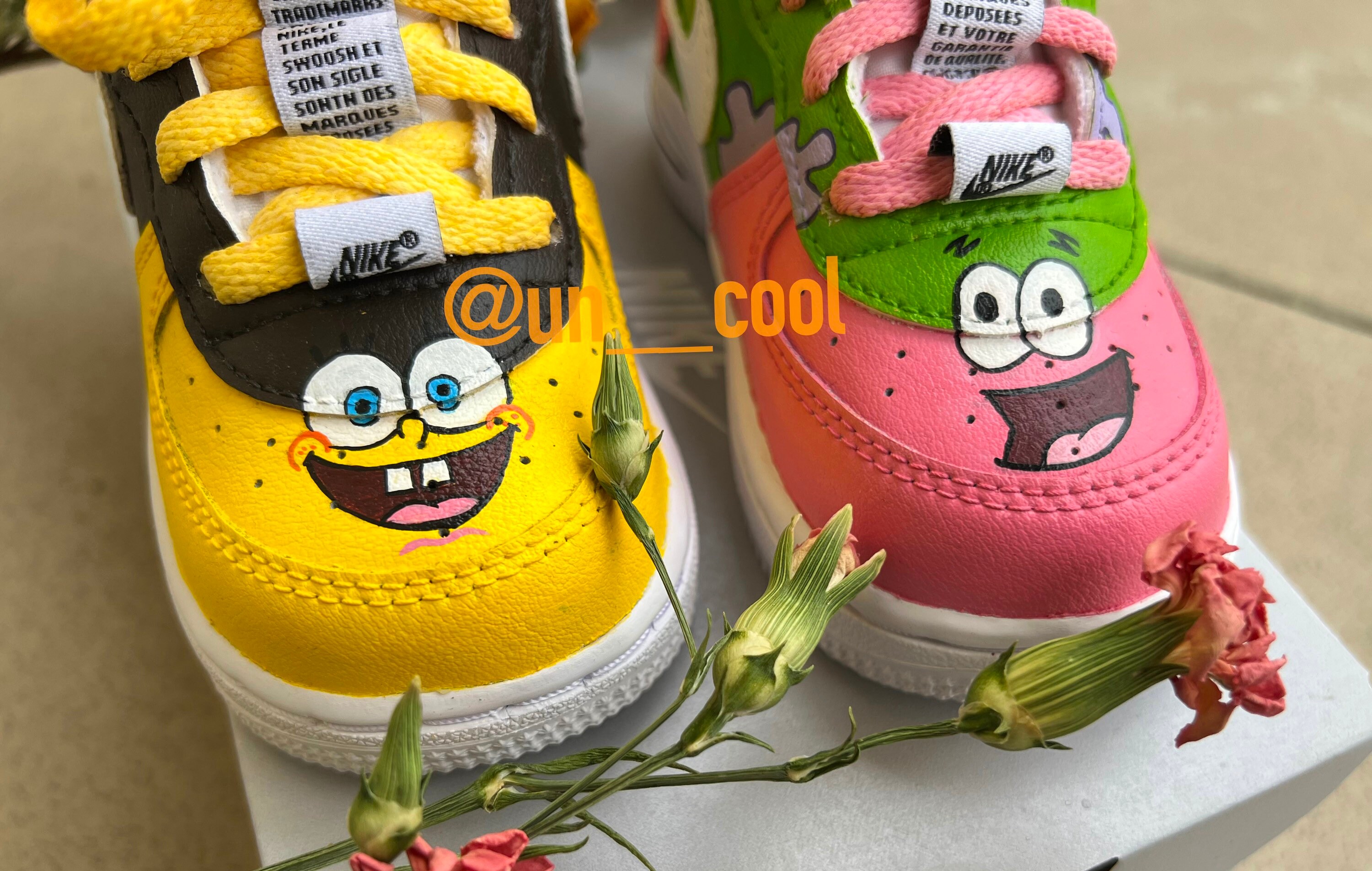 Bob Esponja y Patricio Nike Air Force 1 personalizado para ni os