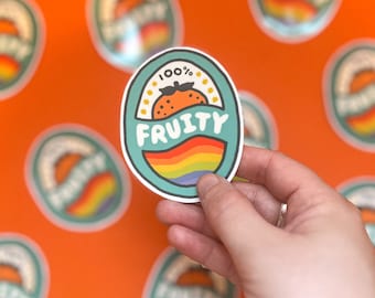 Fruity Pride Sticker // LGBTQ Sticker