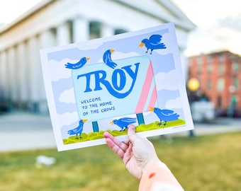 Troy Crow Art Print / Troy, NY