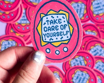 Take Care of Yourself Digital Pet Sticker // Self Care Sticker